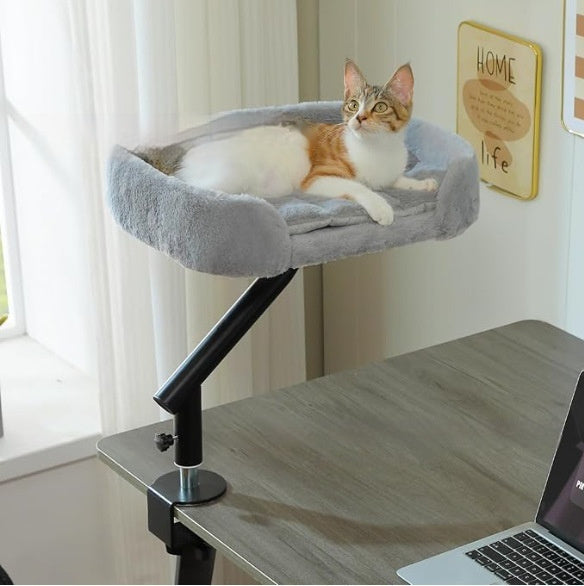 Discover the Adjustable Height Rotating Desktop Pet Bed Climbing Platform